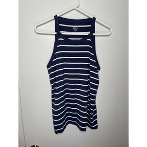 Market & Spruce Navy & White Stripe Tank Top XL NWT